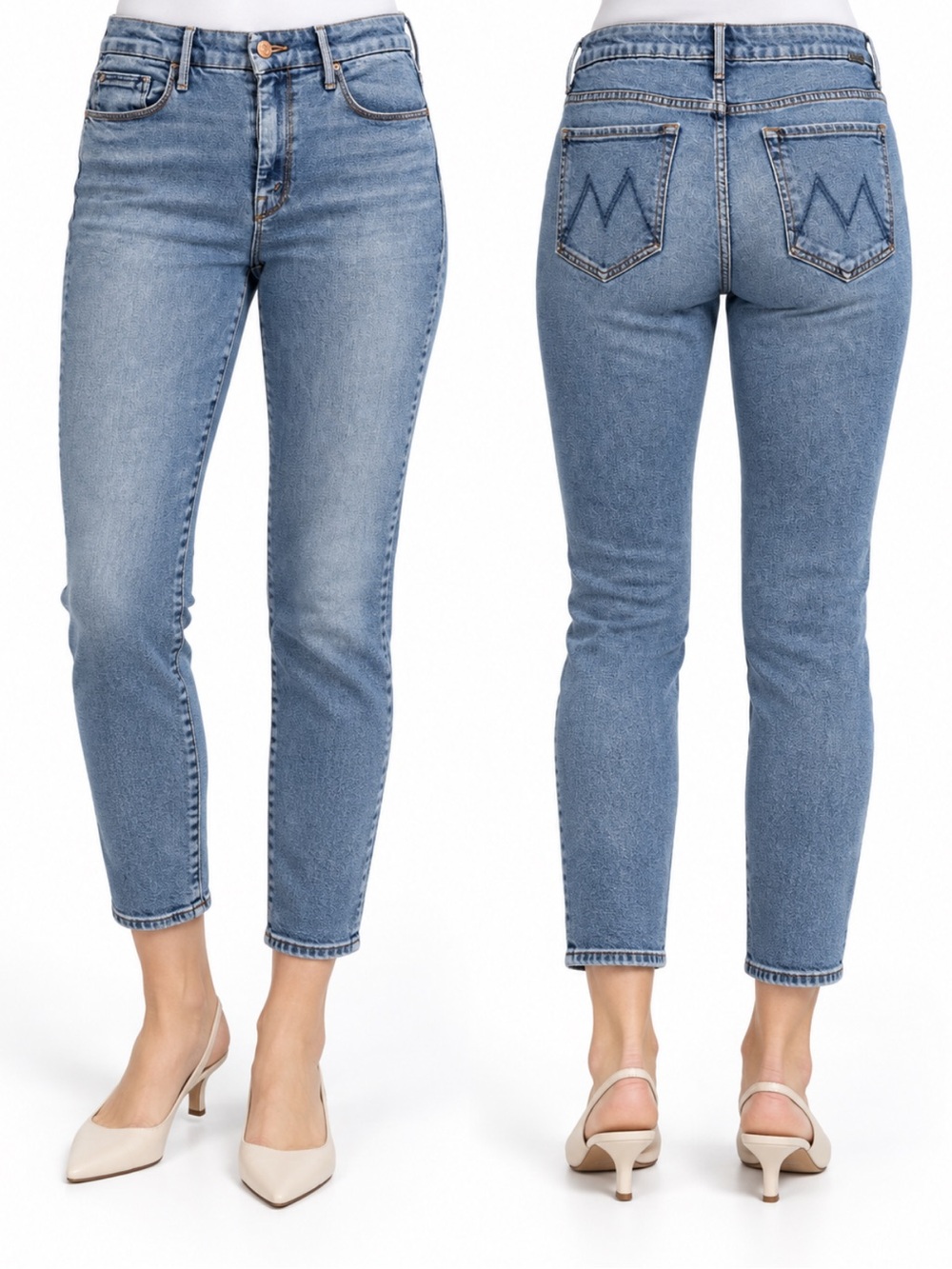 MOTHER x Candice Swanepoel High Waisted Looker Crop Jeans 31 Model Wanted
